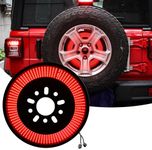 OFFROAD GAMERS Spare Tire Brake Light for Wrangler JL JLU 2018-2024, LED 3rd Third Brake Light, Plug-N-Play Wheel Lights, Red Ring Rear Brake Tail Light for Wrangler JL JLU Accessories