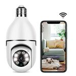 Topiacam Light Socket Security Camera,2.4G WiFi Light Socket Security Cameras 1080P,Security Wireless Security Camera,Outdoor/Indoor,Color Night Vision,Twoway Dialogue,Motion Tracking,Cloud Storage