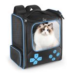 YYXIXI Pet Carrier Backpack Cat Carry Bag with Air Holes Foldable Travel Carrier for Small Medium Dogs Cats Safety Features and Cushion Back Support