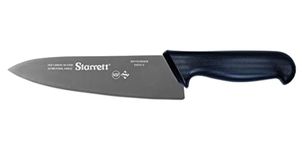 Starrett Professional Chefs Knife - BKB301-8 Wide Triangular 8" (200mm) Ultra Sharp Kitchen Knife With Long Lasting Blade - Black Handle Stainless Steel Chopping Cooking Knife