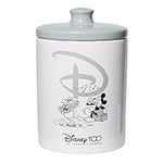 Enesco Disney Ceramics 100th Anniversary Mickey and Donald Celebration Treat Jar Canister, 7.25 Inch, Multicolor