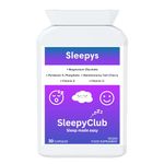 Sleepys Natural Sleep Aid for Adults, Natural Melatonin Source | Magnesium Glycinate | Montmorency Cherry | 1 Month Supply of Sleeping Tablets | Suitable for Long Term Use | Vegan, Non-GMO Capsules