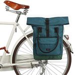 TOURBON Roll Top Pannier Backpack/Backpack Pannier Bag/Cycle Bag/Pannier Backpack/Bicycle Bag - Blue