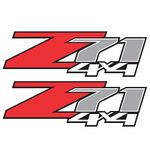 Chevy Silverado Z71 4x4 Decals Stickers (Dimensions 12.5" x 4") - F (2007-2013) Bed Side 1500 2500 HD (Set of 2) (GLOSS (PREMIUM SERIES))
