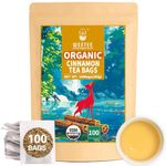 WT WEETEE Organic Cinnamon Tea Bags, Made with 100% Natural & Pure Cinnamon, Natural Caffeine-free Herbal Tea, Spice Tea 2g x 100 Counts