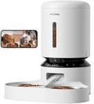 PETLIBRO Automatic Cat Feeder with Camera, 1080p HD Live Monitoring, Remote App Food Dispensing Dual Bowl, Two-Way Audio Interaction, AI Motion Detection (White)