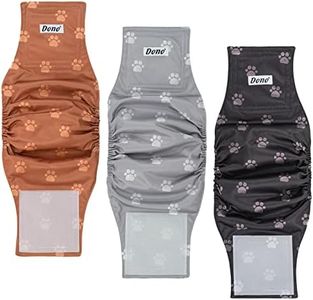 Dono Male Dog Wraps Belly Bands (3 Pack), Washable Reusable Absorbent Dog Diapers for Small Medium and Large Dogs, Puppy Incontinence,Paw Print PatternXS(7''-9'')