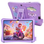 WeTapper Kids Tablet 7'' Android Tablet for Kids 2+32GB ROM with Parental Control 1024x600 IPS Touch Screen Toddler Tablet Dual Camera WiFi 5.0 Children Tablet with Kid-Proof Case (Purple)