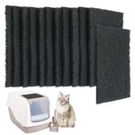 Lam-lord 12 Pack Cat Litter Box Charcoal Filters Replacement Carbon Odor Filters Compatible with Hooded Cat Litter Boxes and Pans