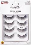 KISS Lash Couture False Eyelashes, 'Little Black Dress', 12 mm, Includes 4 Pairs Of Lashes, Contact Lens Friendly, Easy to Apply, Reusable Strip Lashes