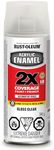 Rust-Oleum Acrylic Enamel Spray Paint, 2X Coverage Paint and Primer, Clear, 340g, Automotive Grade