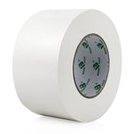 BOMEI PACK White Double Sided Carpet Securing Tape 72mm x 25m Extra Sticky Heavy Duty Double Side Carpet tape Fixing Floor Mats Sports Rug in Place at Home Office Hotel Hall