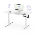 FLEXISPOT QN1 Standing Desk ONE PIECE Desktop Electric Height Adjustable Desk Sit Stand Desk Adjustable Desk Stand Up Desk with Backpack Hook Memory Smart Pannel