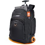 EVERKI 13-17.3 Inch Adjustable Compartment Large Rolling Backpack, EKP122B-ECO Atlas Wheeled 2, Black, 17.3-Inch