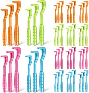 Kittmip 48 Pack Tick Removal Tool Tick Remover for Dogs, Cats and Humans Plastic Tick Puller Tick Grabber, 3 Sizes (Green, Rose Red, Orange, Blue)