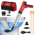 POPULO Electric Plunger Toilet - Instant High Pressure Drain Unclogging | Powerful Bathroom, Floor, Sewer, and Pipe Cleaner | Versatile Home Toilet Clog Remover