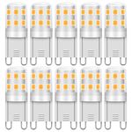 ZEIYEI Mini G9 LED Bulbs, 3W, Warm White 3000K, 300LM, No Flicker, Equivalent to 30W Halogen, Smaller Than Regular Halogen Bulb, Perfect Replacement for Ordinary G9 Bulbs in Your Home,10Pcs.