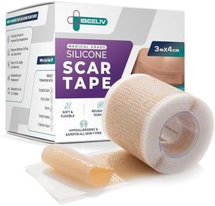 Silicone Scar Tape for Surgical Scars: 3 Meters Scar Gel Sheets for C-Section Tummy Tuck Recovery and Treatment – Reusable Scar Strips for Keloid Burn Scars Removal (1.6'' x 120'' Roll-3M)