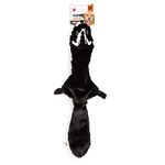 BarkButler x Fofos Skinneez Stuffing Free Skunk Squeaky Dog Toy,Black|for Small-Large Dogs(5-30kg)|2 squeakers|Super Soft Fabric|for All Breeds|Chew,Tug,Fetch