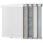 Boolegon Roller Shades Cordless for Windows with Aluminum Cassette Valance, Light Filtering Thermal Insulation Fabrics Roller Blinds, Easy to Install for Home,Living Room,Bedroom, White,Custom Size