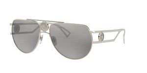 Versace VE2225 Pale Gold/Light Grey/Silver Mirrored One Size