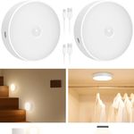 Eloxee Motion Sensor LED Night Light with USB Charging | Battery Powered, Wireless, Self-Adhesive, & Magnetic – Auto/On/Off Modes for Closet, Hallway, & Bedroom (1)