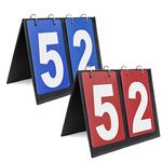 GOGO 2 Pcs Table Top Scoreboards, Portable Flip Score Counter for Tennis Basketball