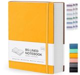 Journaling Notebook 7.6 x 10, 304 Pages Thick B5 Notebook Journal College Ruled for School Work, Big Leather Journal for Writing Women Men, 100Gsm Lined Paper, Orange