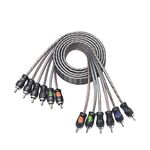 RECOIL RCI66 100% Oxygen Free Copper 6ft 6-Channel RCA Audio Cable, Twisted Pair with Noise Reduction