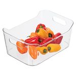 Oggi Storage Bin w/Handles, 9.5˝ x 6.5˝ x 4˝, Clear