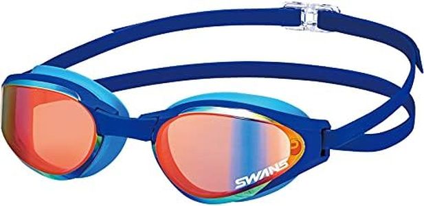 Swans SR-81MPAF NASHD Swimming Goggles, Ascender, Mirror Lens, Navy x Shadow, ASENDER Racing, Cushioned, Fina Certified