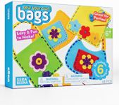 Serabeena Sewing Kit for Kids - Sew Your Own Felt Bags with Handles | Beginner Craft Kit Ages 6-8 | 6 Screen-Free No-Mess DIY Sewing Projects & Accessories