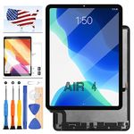 for iPad Air 4 4th Gen Screen Replacement A2324 A2072 A2325 A2316 for iPad Air 4 (2020) 10.9 LCD Display Touch Digitizer Assembly Sensor Glass Panel Parts Kits,with Free Tools +Screen Protector