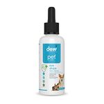 DEW Pet Eye Drops 65ml | Allergy Friendly Treatment for Gunky, Dry or Swollen Eyes in all Pets | 100% Natural Antibacterial Eye Drops for Dogs & Cat Eye Drops | Antifungal Cat or Dog Eye Wash