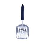 Andiker Metal Cat Litter Scoop Durable Large Litter Box Sifter with Ergonomic Long Handle and Large Holes Slot Pet Litter Shovel Easy to Clean (Blue)