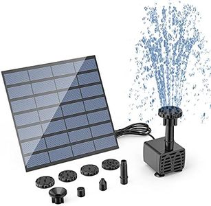 AISITIN Plastic Solar Fountain Water Feature With Panel And Water Pump, With 6 Nozzles For DIY Crafts, Bird Bath, Ponds, Garden, Swimming Pool, Fish Tank, Outdoor and Aquarium
