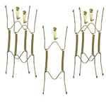 Xinlinke Plate Hangers for The Wall 12 inch Decorative Dish Display Tray Holder with Installation Hooks 5 Pack