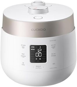 CUCKOO Twin Pressure Rice Cooker 10-Cup Uncooked / 20-Cup Cooked with Nonstick Inner Pot, Large Rice Maker & Warmer with 16 Menu Options, Open Cooking Mode, Voice Guide, White (CRP-ST1009FW)