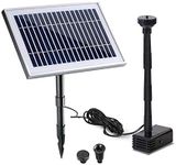 Gardeon Solar Water Fountain, 25W 4.6FT Bird Bath Feature Pond Pump Outdoor Features Fountains Garden Pool Patio Decoration, Powered DC Brushless Kit Black