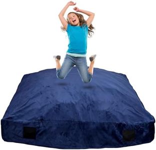 WOUDY Crash Pads for Kids Sensory, Sensory Crash Pads for Autistic Children, Crash Pads Sensory Pads, Crash Pads Sensory, for Children and Adults,with Washable Cover (5 feet x 5 feet) Blue