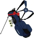 Stripebird Golf Stand Bag with Hub for Magnets (Blue) - 4 Way Full-Length Dividers Golf Club Bag - Flexfit Rotatable & Adjustable Dual Straps - Lightweight Golf Bag Stand - Golf Bags for Men