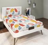 RD TREND® Presents Bedsheet for Single Bed Polycotton 210 TC, Size-60X90 Inches(152X228 CM), Single Bedsheet with Pillow Cover (18X28 Inches) Orange