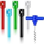 Patelai 6 Pcs Travel Pocket Wine Corkscrew Portable Wine Opener Plastic Wine Cork Opener Mini Camping Cork Screw for Restaurant Wine Bottle Camping Travel Gift (Multicolor)