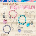 Hapinest Make Your Own Clay Jewelry Making Kit for Girls,Create 3 Bracelets & 3 Necklaces, DIY Jewelry Clay Set Polymer Clay Jewelry Kit, Crafts for Teens Girls Arts & Crafts Ages 8-12 Years Old & Up