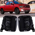 Z-OFFROAD New Version LED Fog Lights for Dodge Ram 1500 2013 2014 2015 2016 2017 2018 Bumper Driving Fog Lamps Replacement – 1 Pair Black