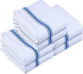 Utopia Towels - Dish Towel, 15x25 Inches, 100% Ring Spun Cotton Super Absorbent Linen Kitchen Towels, Soft Reusable Cleaning Bar and Tea Towels Set (6 Pack, Blue)