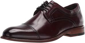 STACY ADAMS Men's Dickinson Cap-Toe Lace-up Oxford, Burgundy, 7