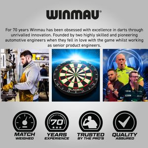 WINMAU Diamond Plus Dartboard Set – Professional Bristle Board