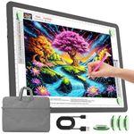 TOHETO Rechargeable A4 Light Pad with Carry Bag for Diamond Painting, Ultra Bright Tracing Light Box for Drawing, Wireless Lightbox for Tracing and Drawing, Cordless Diamond Art Light Board (Black)