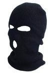 Winter Balaclava Ski Mask Warm Full Face Ski Mask Thermal Men Ski Mask 3 Hole Knit Face Mask for Outdoor Sports, Knitted SAS Style Army Ski Hat Nack Warmer Paintball Balaclava Mask (Black)